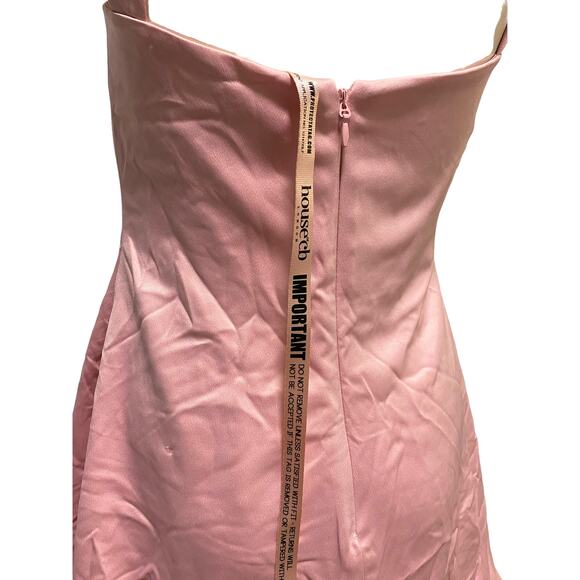 House of CB Kara Quartz Pink Cocktail Mini Dress Medium - Picture 4 of 14